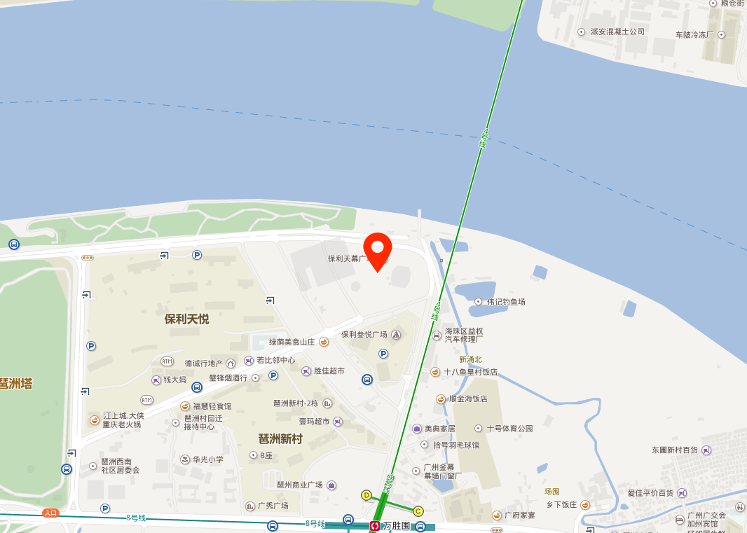 保利发展广场（保利天幕广场）地图位置